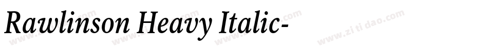 Rawlinson Heavy Italic字体转换